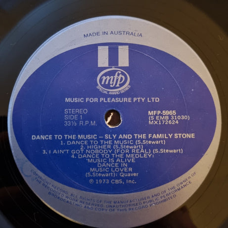 Sly & The Family Stone : Dance To The Music (LP, Album, RE)