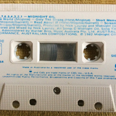 Midnight Oil : 10, 9, 8, 7, 6, 5, 4, 3, 2, 1 (Cass, Album)