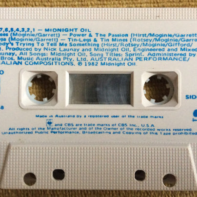 Midnight Oil : 10, 9, 8, 7, 6, 5, 4, 3, 2, 1 (Cass, Album)