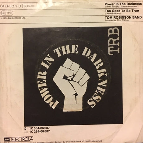 Tom Robinson Band : Power In The Darkness (7", Single)