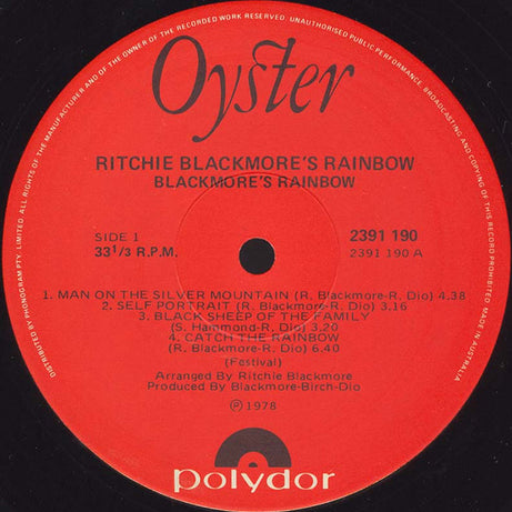 Rainbow : Ritchie Blackmore's Rainbow (LP, Album, RE, Gat)