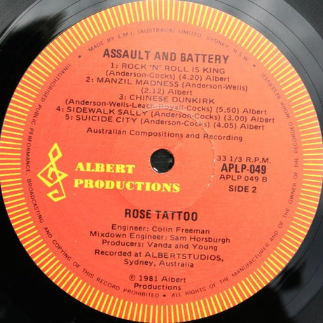 Rose Tattoo : Assault & Battery (LP, Album)