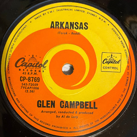 Glen Campbell : Where's The Playground Susie  (7", Single, Promo)