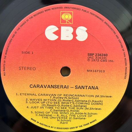Santana : Caravanserai (LP, Album, RE)