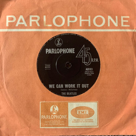 The Beatles : We Can Work It Out / Day Tripper (7", Single, Mono, Ita)