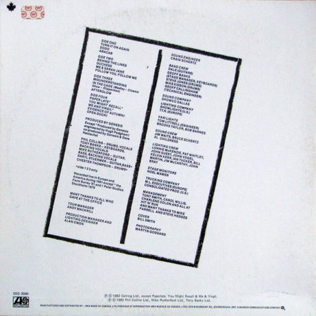 Genesis : Three Sides Live (2xLP, Album, Cin)