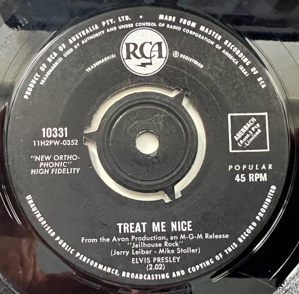 Elvis Presley : Jailhouse Rock (7", Single)