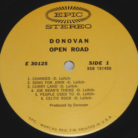 Donovan : Open Road (LP, Album, Gat)