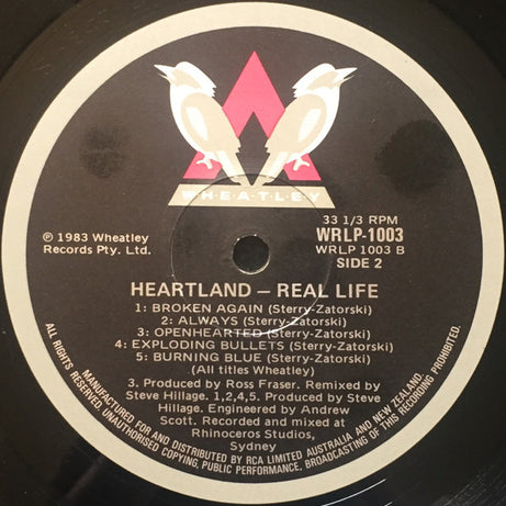 Real Life : Heart Land (LP, Album, Gat)