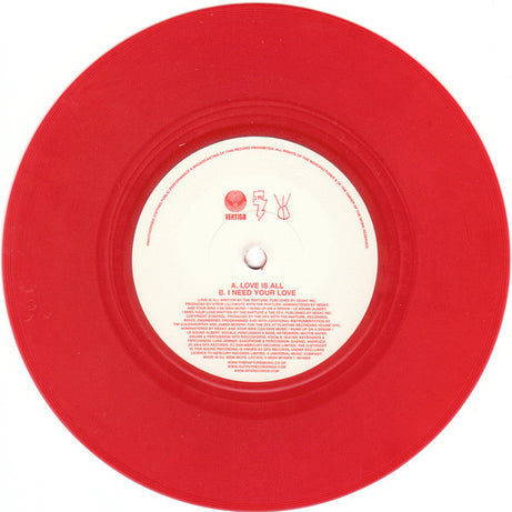 The Rapture : Love Is All (7", Single, Red)