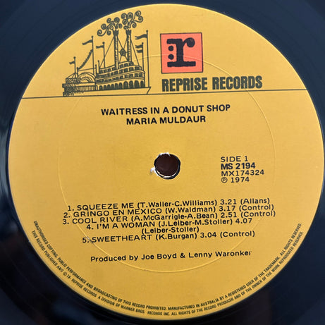Maria Muldaur : Waitress In The Donut Shop (LP)