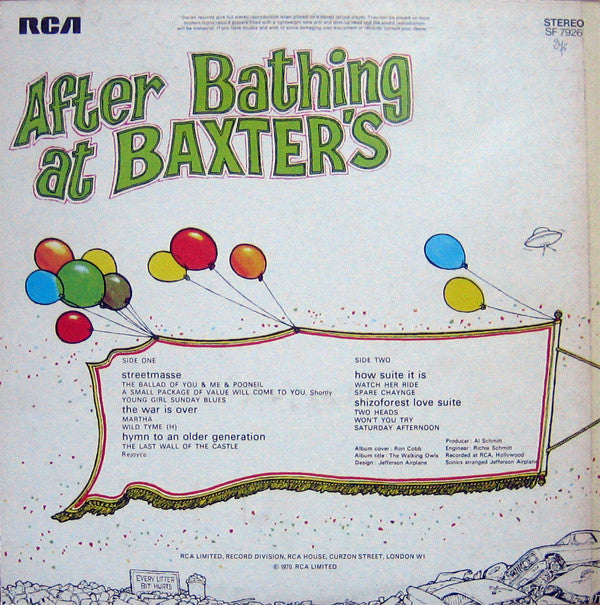Jefferson Airplane : After Bathing At Baxter's (LP, Album)