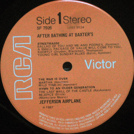 Jefferson Airplane : After Bathing At Baxter's (LP, Album)