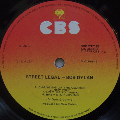 Bob Dylan : Street-Legal (LP, Album)