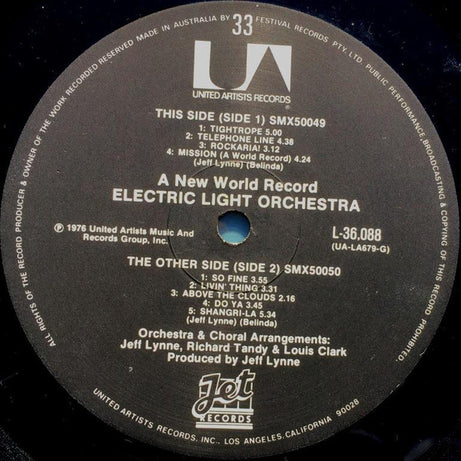 Electric Light Orchestra : A New World Record (LP, Album)