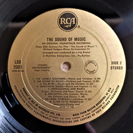 Rodgers & Hammerstein : The Sound Of Music (LP, Album, Gol)