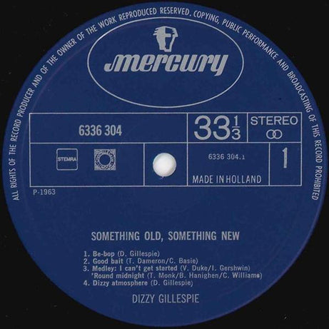 Dizzy Gillespie : Something Old, Something New (LP, Album, RE)