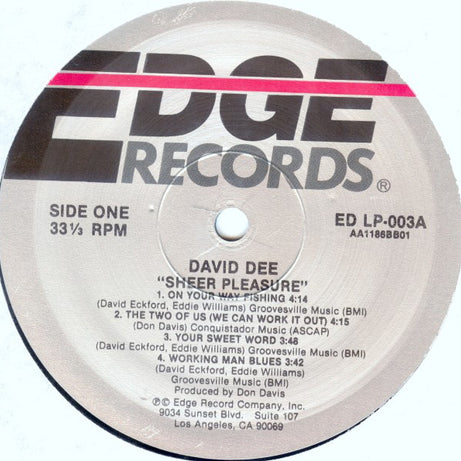 David Dee (3) : Sheer Pleasure (LP, Album)