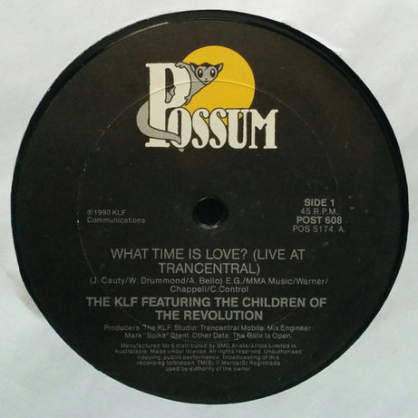 KLF* : What Time Is Love? (Live At Trancentral) (12")