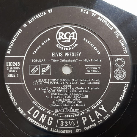 Elvis Presley : Elvis Presley (LP, Album, Mono)