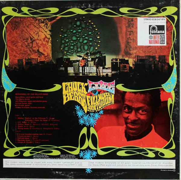 Chuck Berry With The Miller Band* : Live At The Fillmore Auditorium - San Francisco (LP, Album)
