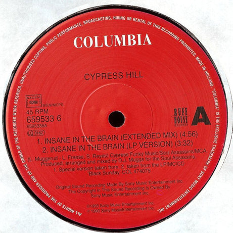 Cypress Hill : Insane In The Brain (12")