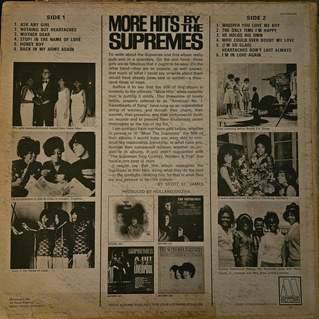 The Supremes : More Hits By The Supremes (LP, Album, Hol)