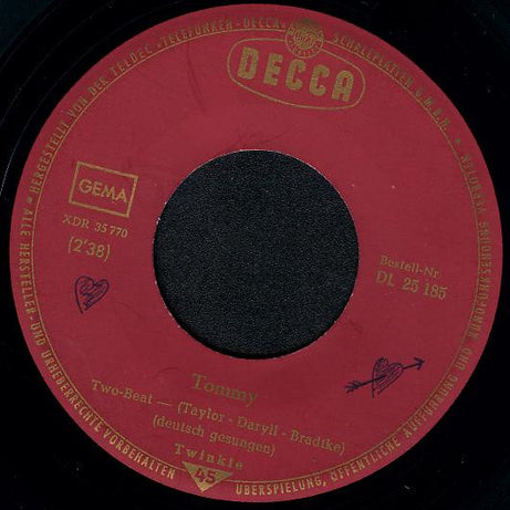 Twinkle (3) : Tommy / So Sad (7", Single)