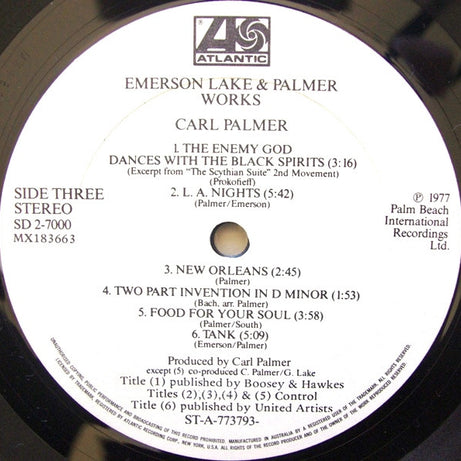 Emerson, Lake & Palmer : Works (Volume 1) (2xLP, Album)