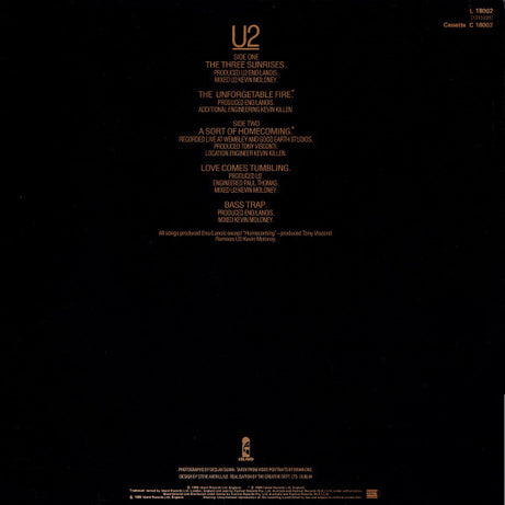 U2 : The Unforgetable Fire (12", MP, M/Print, Fir)