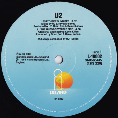 U2 : The Unforgetable Fire (12", MP, M/Print, Fir)