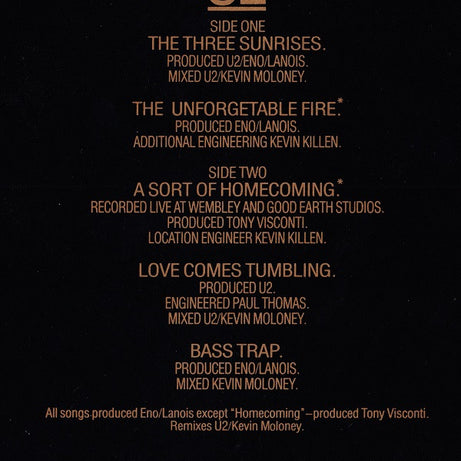 U2 : The Unforgetable Fire (12", MP, M/Print, Fir)