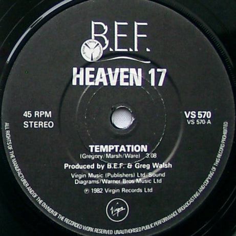 Heaven 17 : Temptation (7", Single)