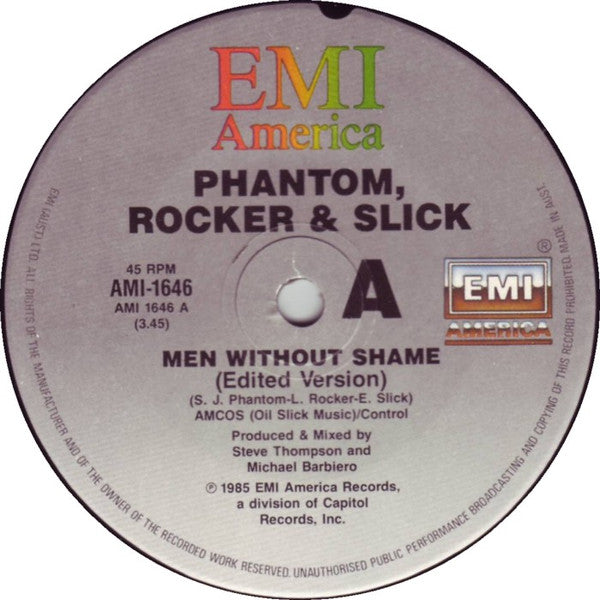 Phantom, Rocker & Slick : Men Without Shame (7")