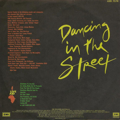 David Bowie And Mick Jagger : Dancing In The Street (7", Single)