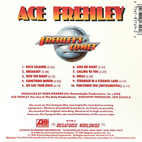 Ace Frehley : Frehley's Comet (CD, Album)