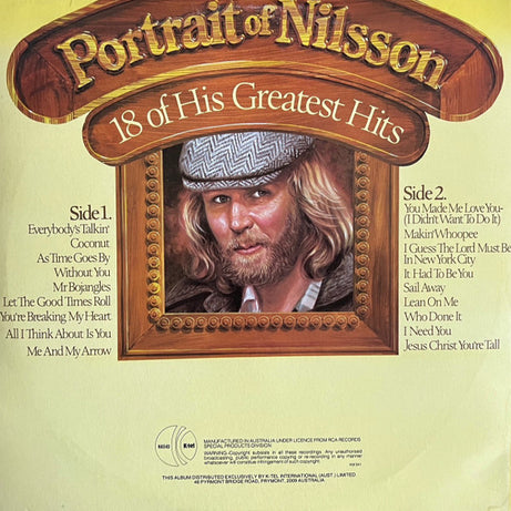 Harry Nilsson : Portrait Of Nilsson-18 Of His Greatest Hits (LP, Comp, Ltd)