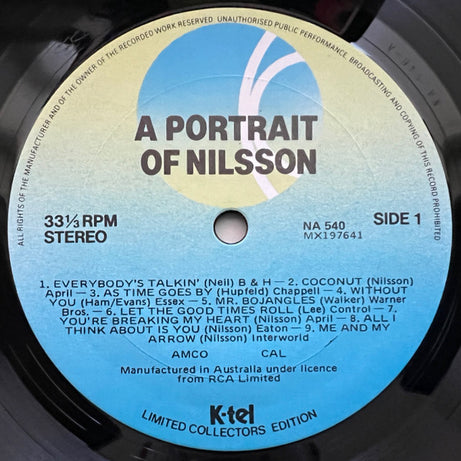 Harry Nilsson : Portrait Of Nilsson-18 Of His Greatest Hits (LP, Comp, Ltd)