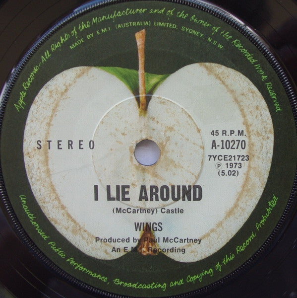 Wings (2) : Live And Let Die / I Lie Around (7", Single)