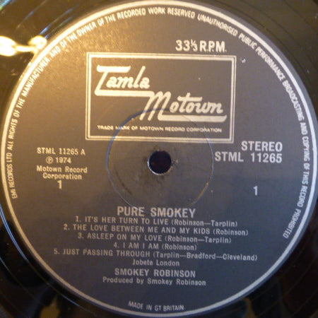 Smokey Robinson : Pure Smokey (LP, Album)