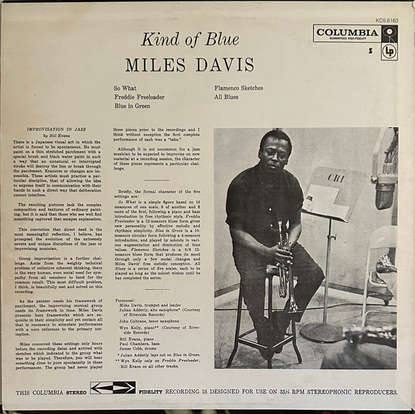 Miles Davis : Kind Of Blue (LP, Album, RE, San)
