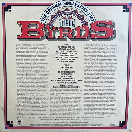 The Byrds : The Original Singles 1965-1967 Volume 1 (LP, Comp, Mono, RE)