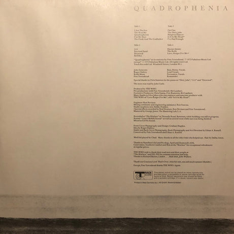The Who : Quadrophenia (2xLP, Album, RE)