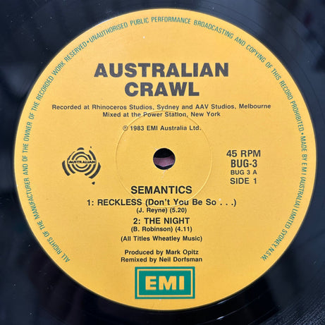 Australian Crawl : Semantics (12", EP)