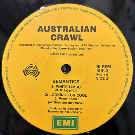 Australian Crawl : Semantics (12", EP)