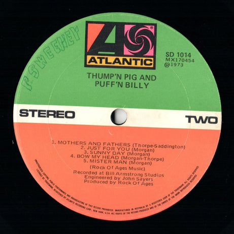 Thump'n Pig & Puff'n Billy : Downunda (LP, Album, Gat)