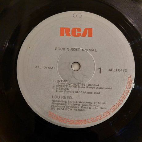 Lou Reed : Rock N Roll Animal (LP, Album, RE)