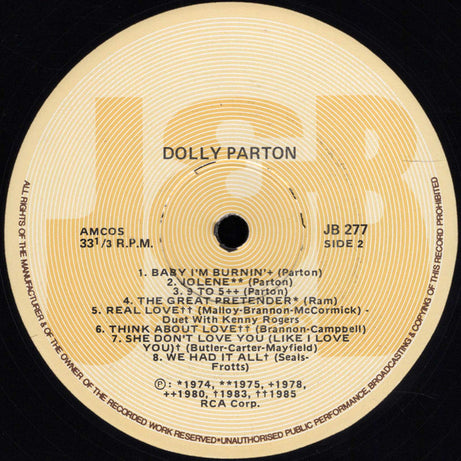 Dolly Parton : Dolly Parton's 16 Biggest Hits (LP, Comp)