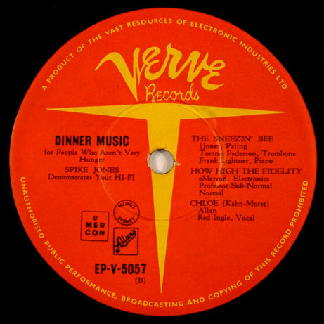 Spike Jones : Dinner Music For People Who Aren't Very Hungry: Spike Jones Demonstrates Your Hi-Fi (Part 2) (7", EP)