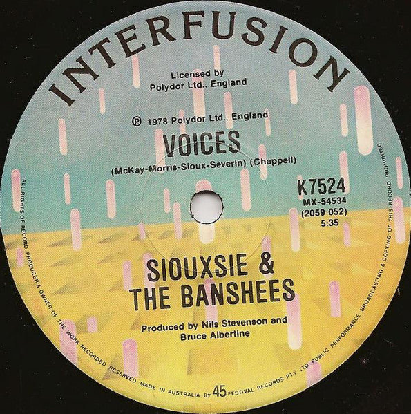Siouxsie & The Banshees : Hong Kong Garden (7", Single)
